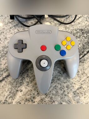 Nintendo 64 N64 Controller NUS-005 - Grey - Authentic OEM - Tested Working
